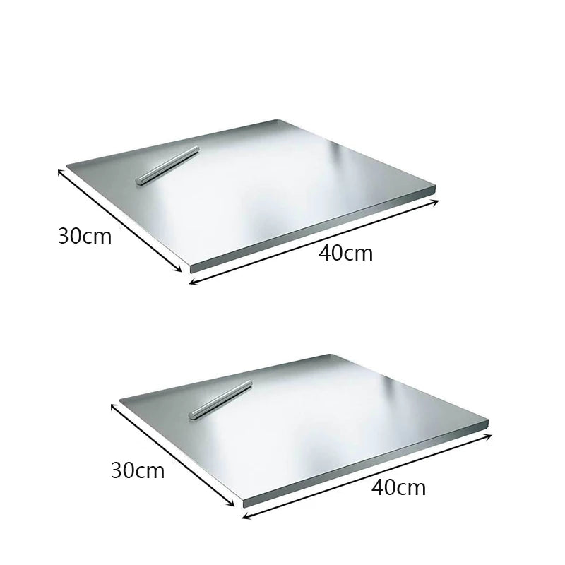 304 Stainless Steel Cutting Board – Food Grade Heavy Duty Chopping Board with Anti-Slip Mat & Scale Markings, Dishwasher Safe for Meat, Vegetables, Bread & Pizza