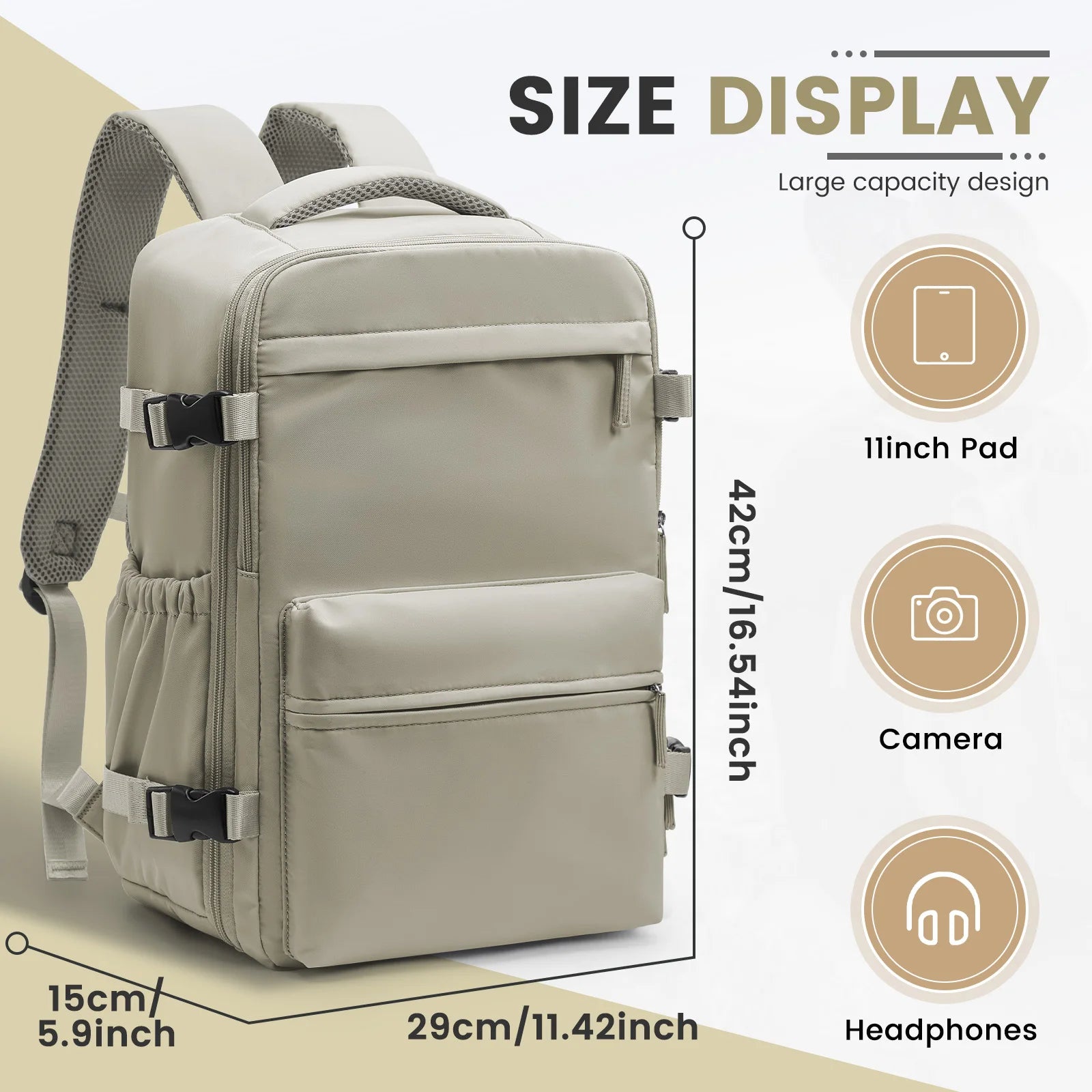 Air Vacuum Compression Backpack – Cabin-Approved Carry-On, Laptop Bag with Vacuum Clothing Storage (20–35L)